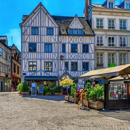 Le Nid Voute Avec Terrasse Situe Au Coeur De Rouen Апартаменти